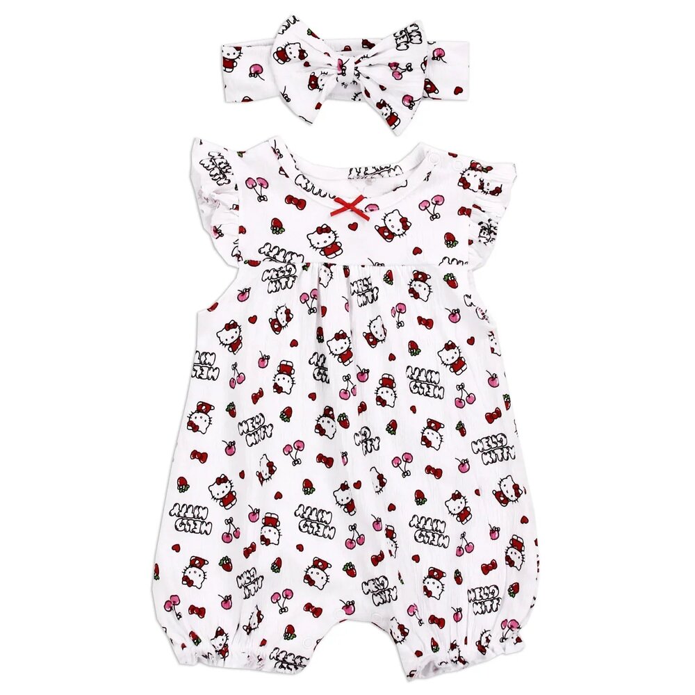 Hello Kitty Baby Romper Set with Headband New